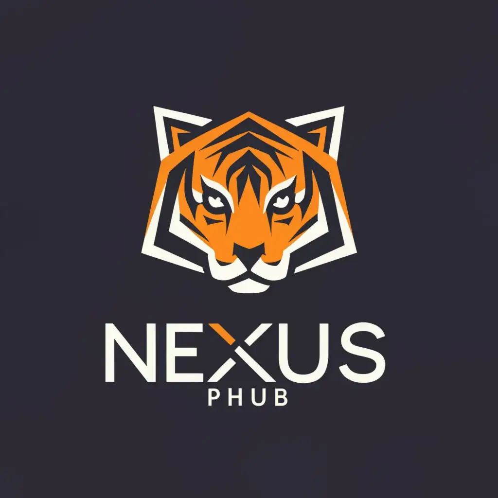 a logo design,with the text "NEXUSPCHUB", main symbol:TIGER,Moderate,be used in Technology industry,clear background