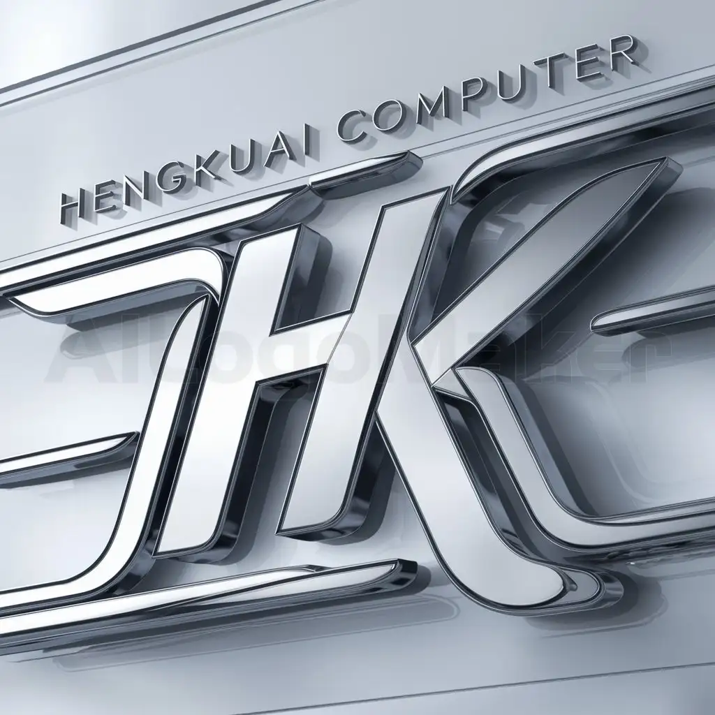 a logo design,with the text "Hengkuai computer", main symbol:HK computer,complex,be used in Internet industry,clear background