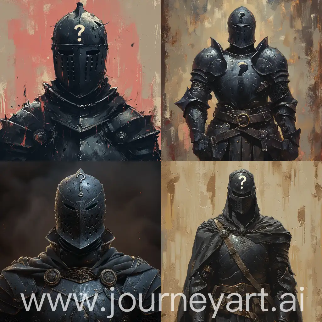 Mysterious-Black-Knight-with-Question-Mark-Helmet