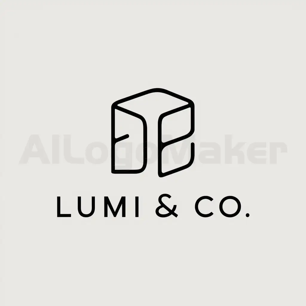 a logo design,with the text "Lumi & Co", main symbol:Brick or concrete for building, so this is a company who produce translucent concrete for architectural purpose,Minimalistic,be used in Construction industry,clear background
