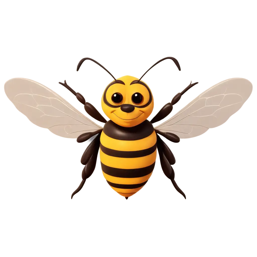 Realistic-Bee-Cartoon-PNG-Image-Enhance-Your-Content-with-HighQuality-Graphics