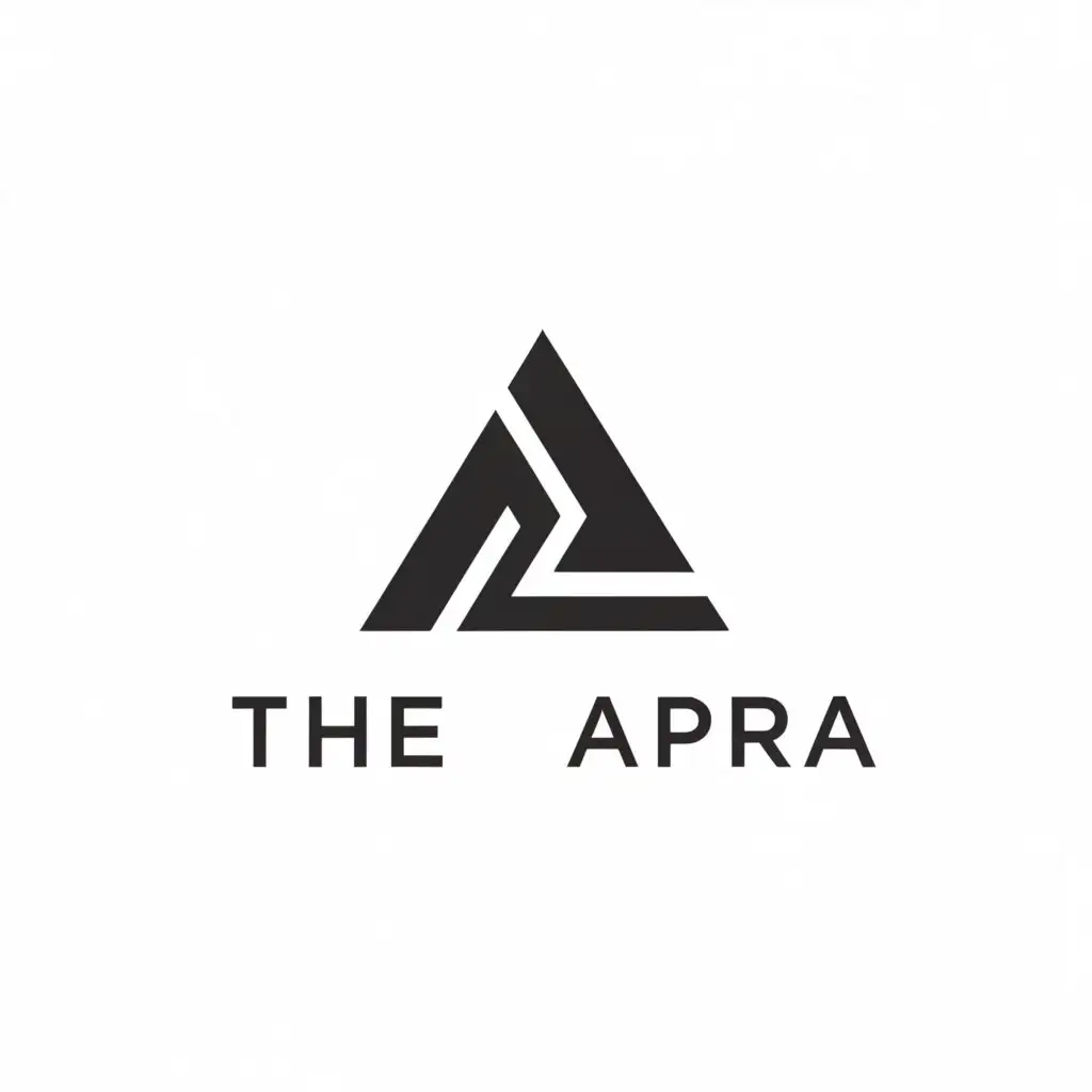 a logo design,with the text "The APRA", main symbol:Triangle,Minimalistic,be used in Education industry,clear background