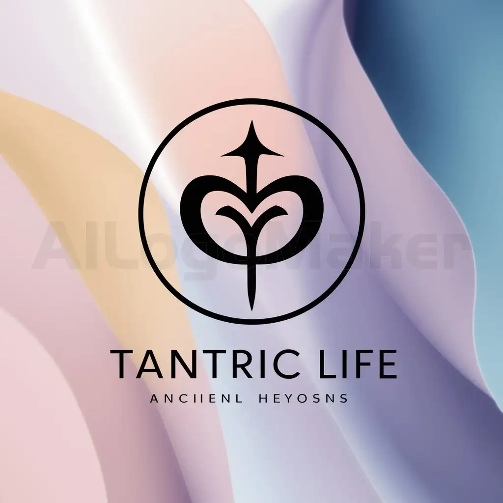 a logo design,with the text "Tantric Life", main symbol:ancient tantric symbol,Moderate,clear background