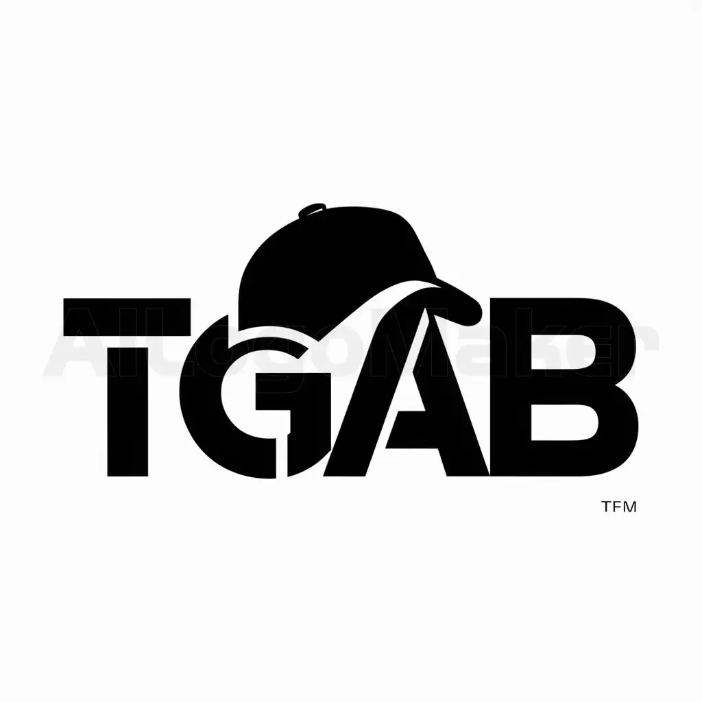 a logo design,with the text "TGab", main symbol:cap,Moderate,be used in clothing industry,clear background