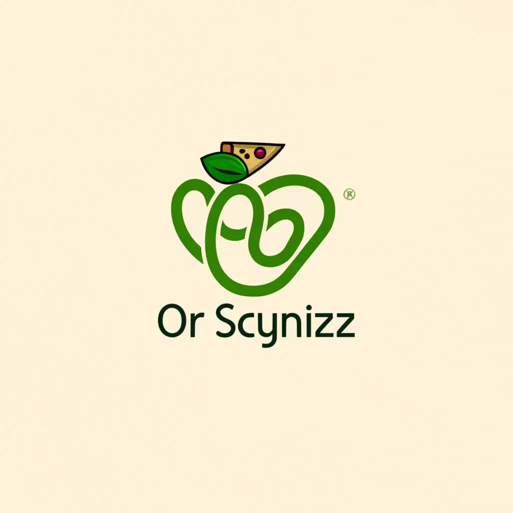 a logo design,with the text "Or scugnizz ", main symbol:A pizza with basilic,Minimalistic,be used in Restaurant industry,clear background