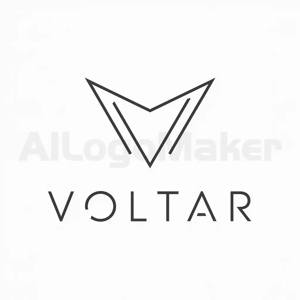 a logo design,with the text "voltar", main symbol:V,Minimalistic,be used in Technology industry,clear background