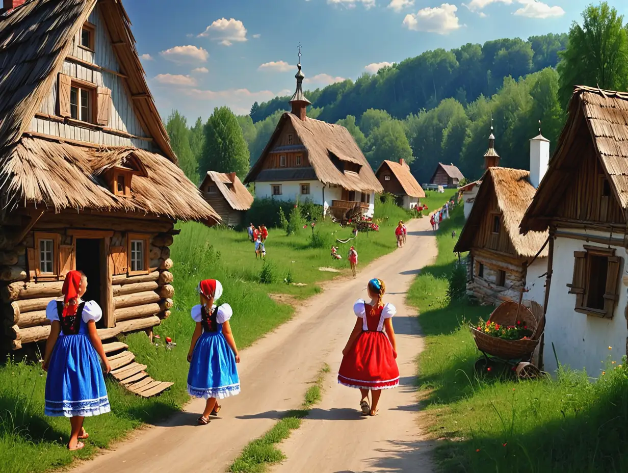 славяне, деревня, лето, сказка, люди, праздник
