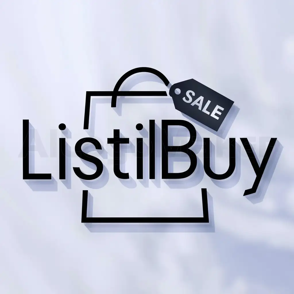 LOGO-Design-For-ListiBuy-Clear-and-Moderate-Sale-Symbol-on-a-White-Background