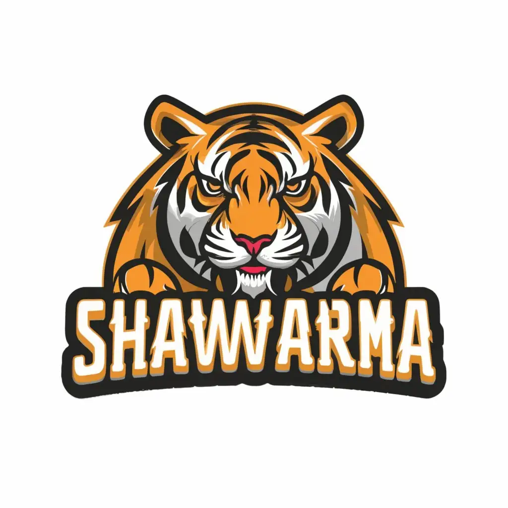 a logo design,with the text "Shawarma", main symbol:Tiger,Moderate,be used in Restaurant industry,clear background