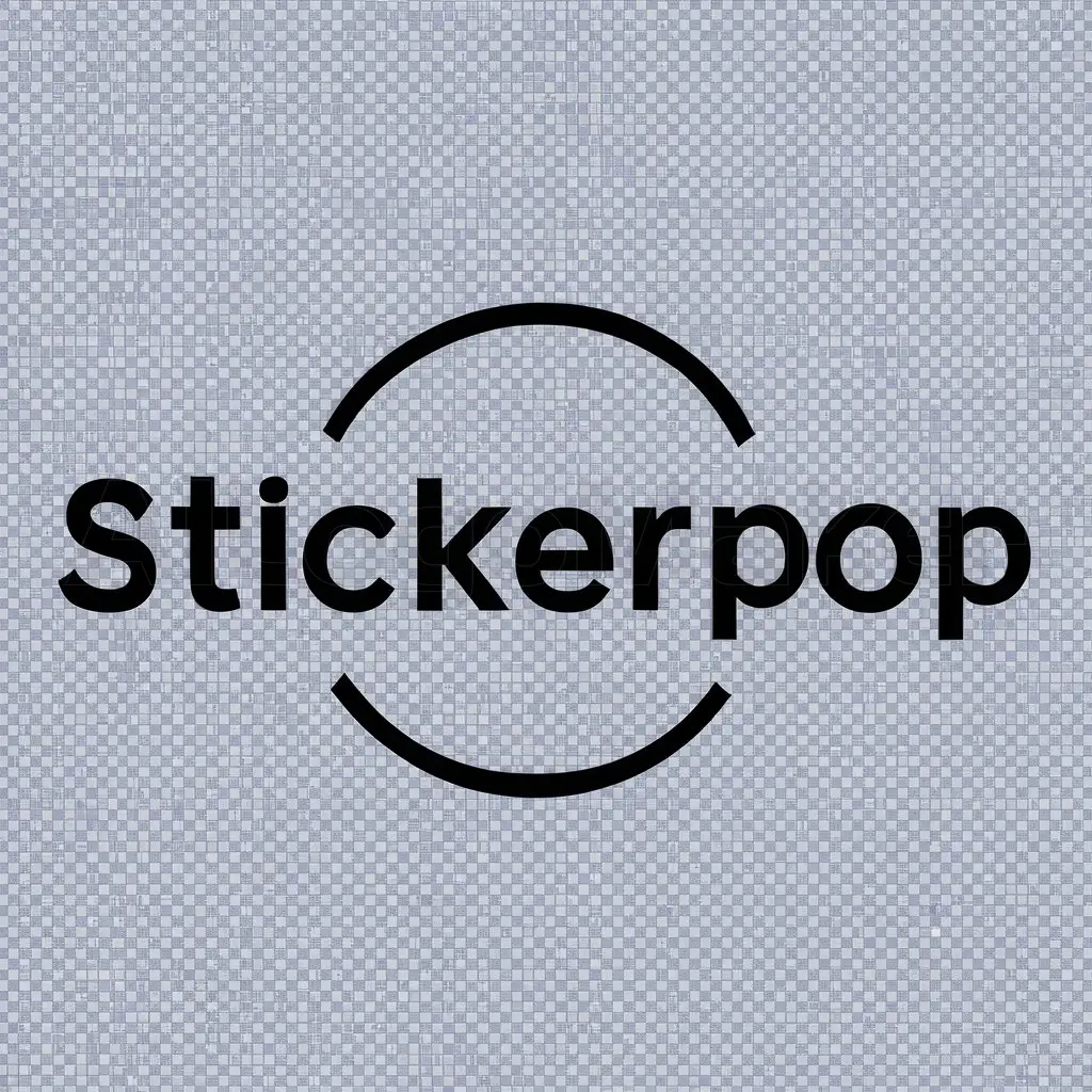 a logo design,with the text "Stickerpop", main symbol:circle,Moderate,be used in Others industry,clear background