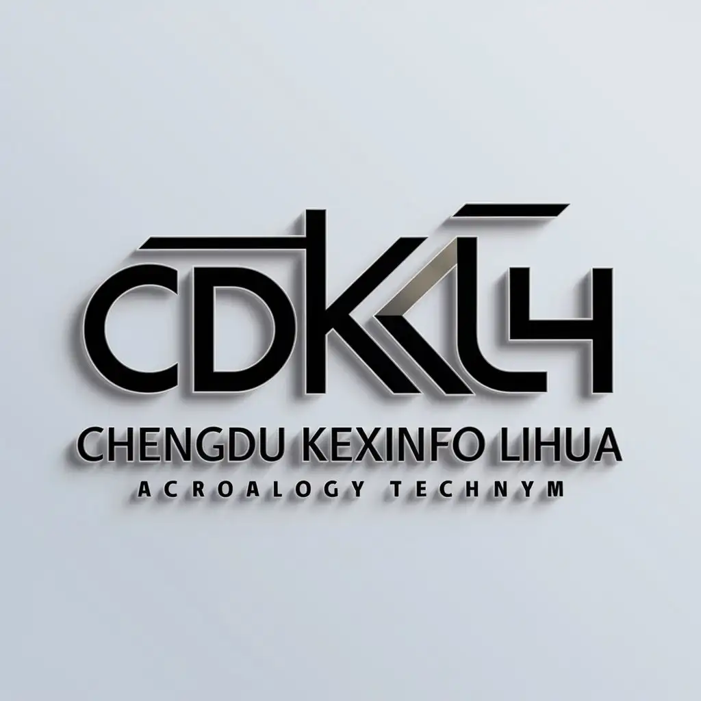 a logo design,with the text "Chengdu Kexinfo Lihua", main symbol:CDKXLH,complex,be used in Technology industry,clear background