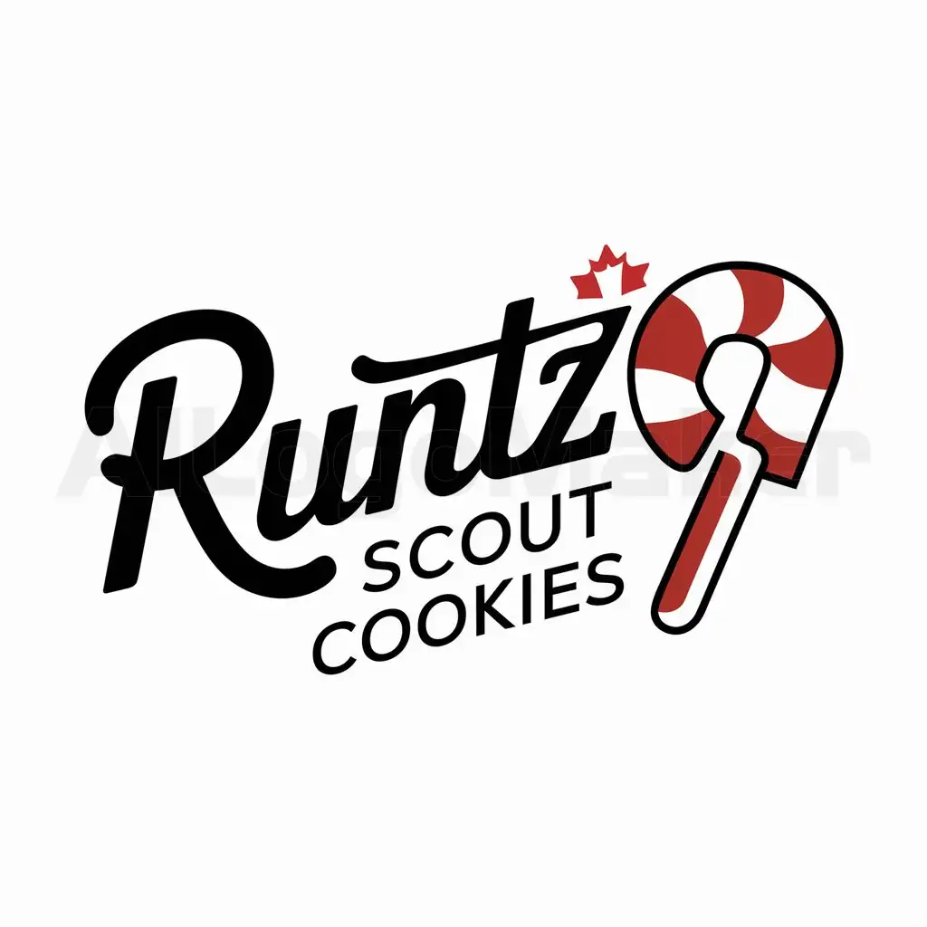 a logo design,with the text "Runtz Scout Cookies", main symbol:Candy, Cookies, Canada,Moderate,clear background