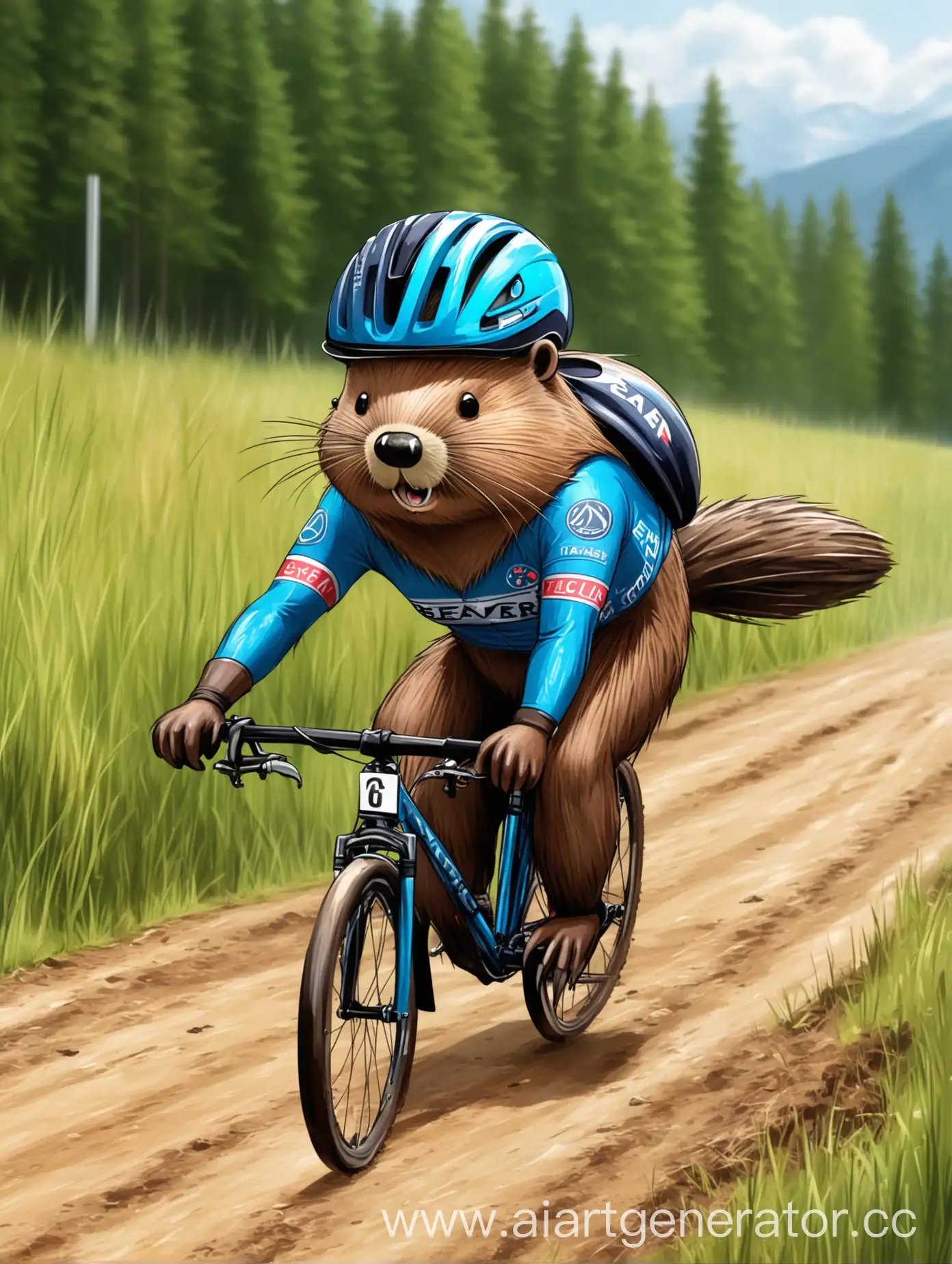 Beaver-Cyclist-Competing-in-CrossCountry-Races