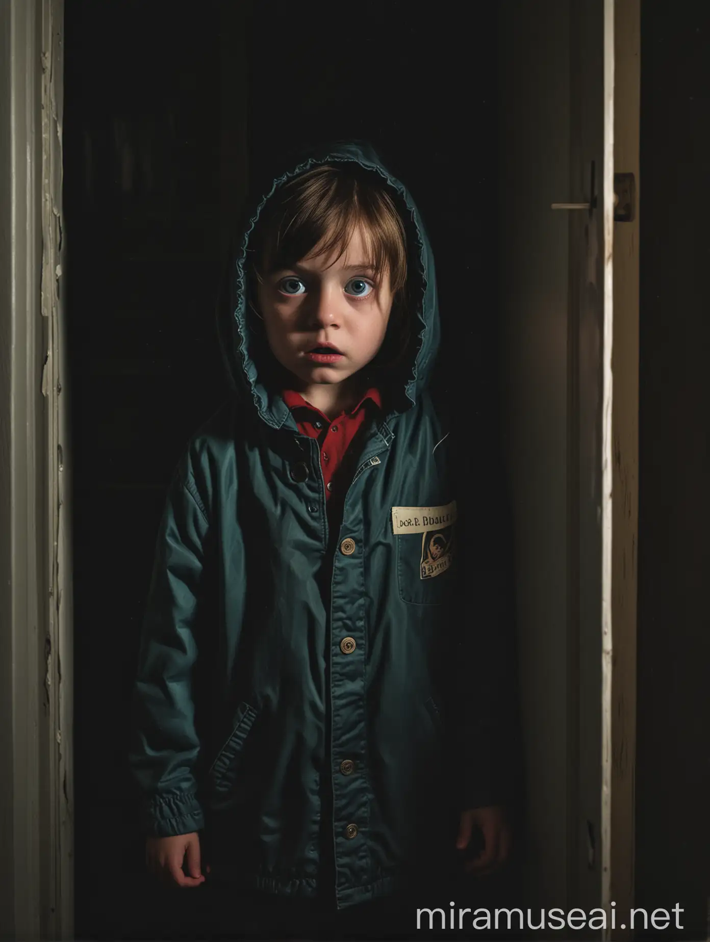 Child Emerging from Dark Closet Spooky Book Cover Art