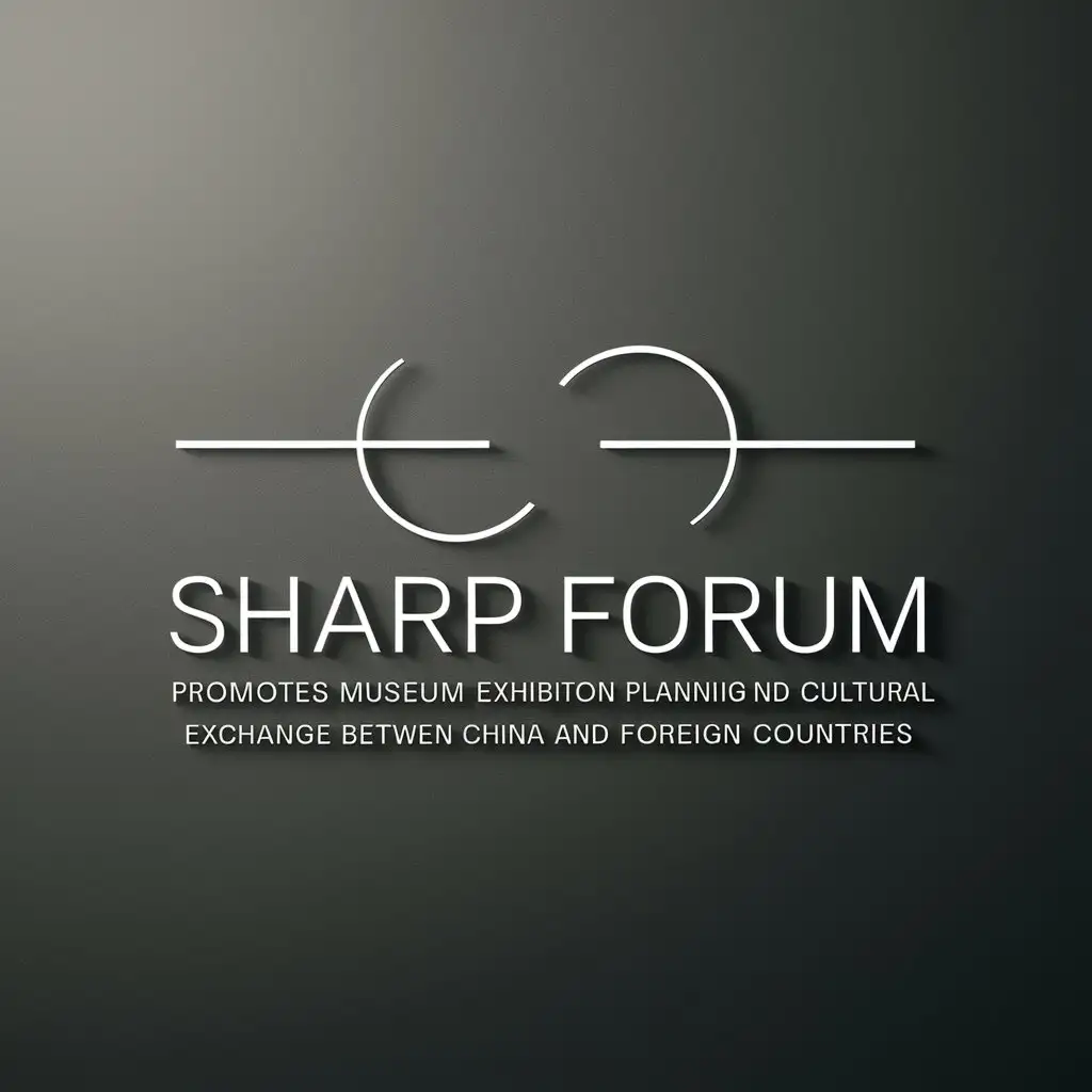 LOGO-Design-For-Sharp-Forum-Minimalistic-Two-Circles-Symbolizing-Museum-Exhibition-Planning-and-Cultural-Exchange