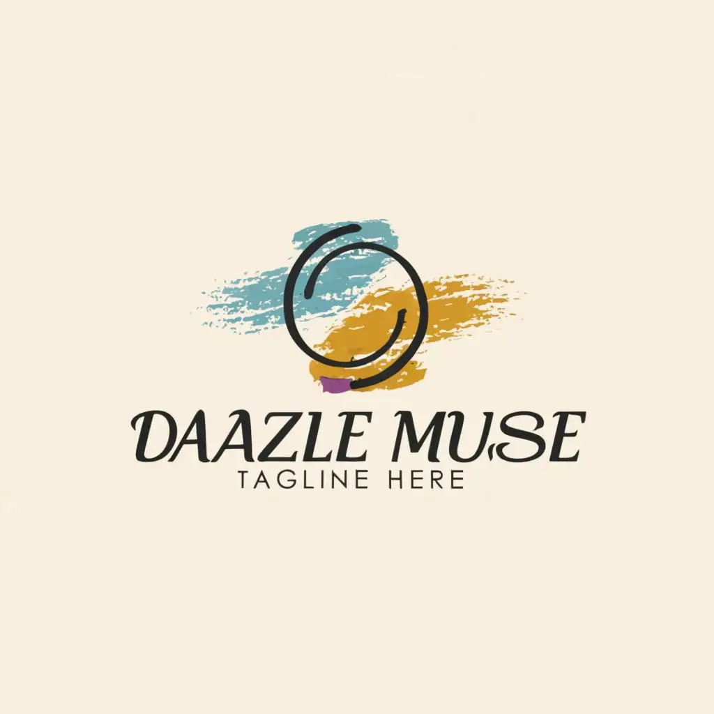a logo design,with the text "Dazzle Muse", main symbol:Creativity ,Minimalistic,clear background