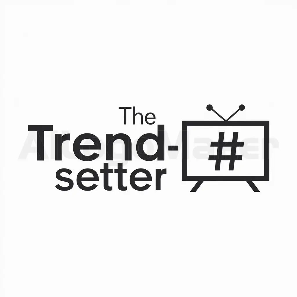 a logo design,with the text "The TrendSetter", main symbol:A tv or something trendy,Minimalistic,be used in Entertainment industry,clear background