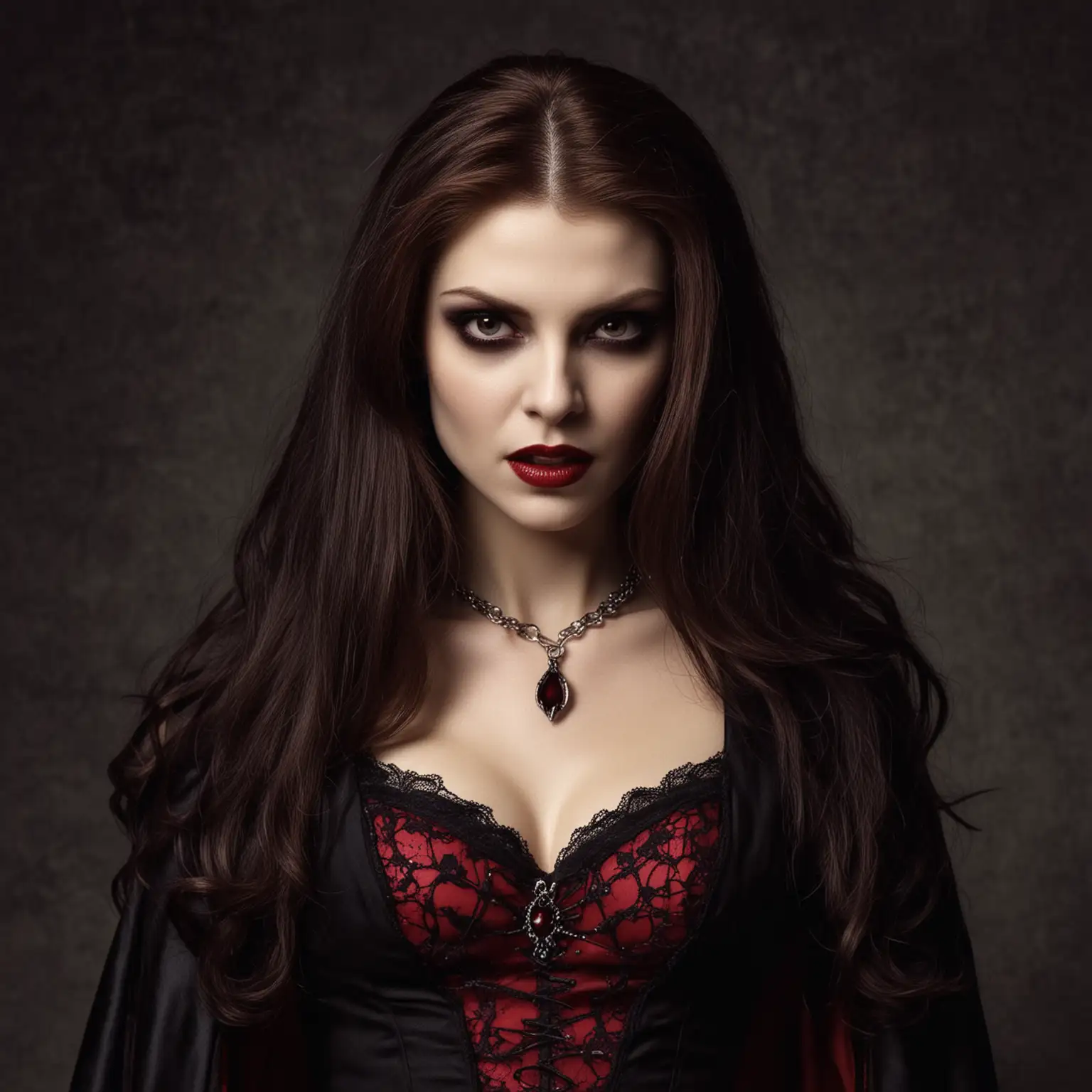 Donna Vampire Elegant Vampire Woman in the Moonlight
