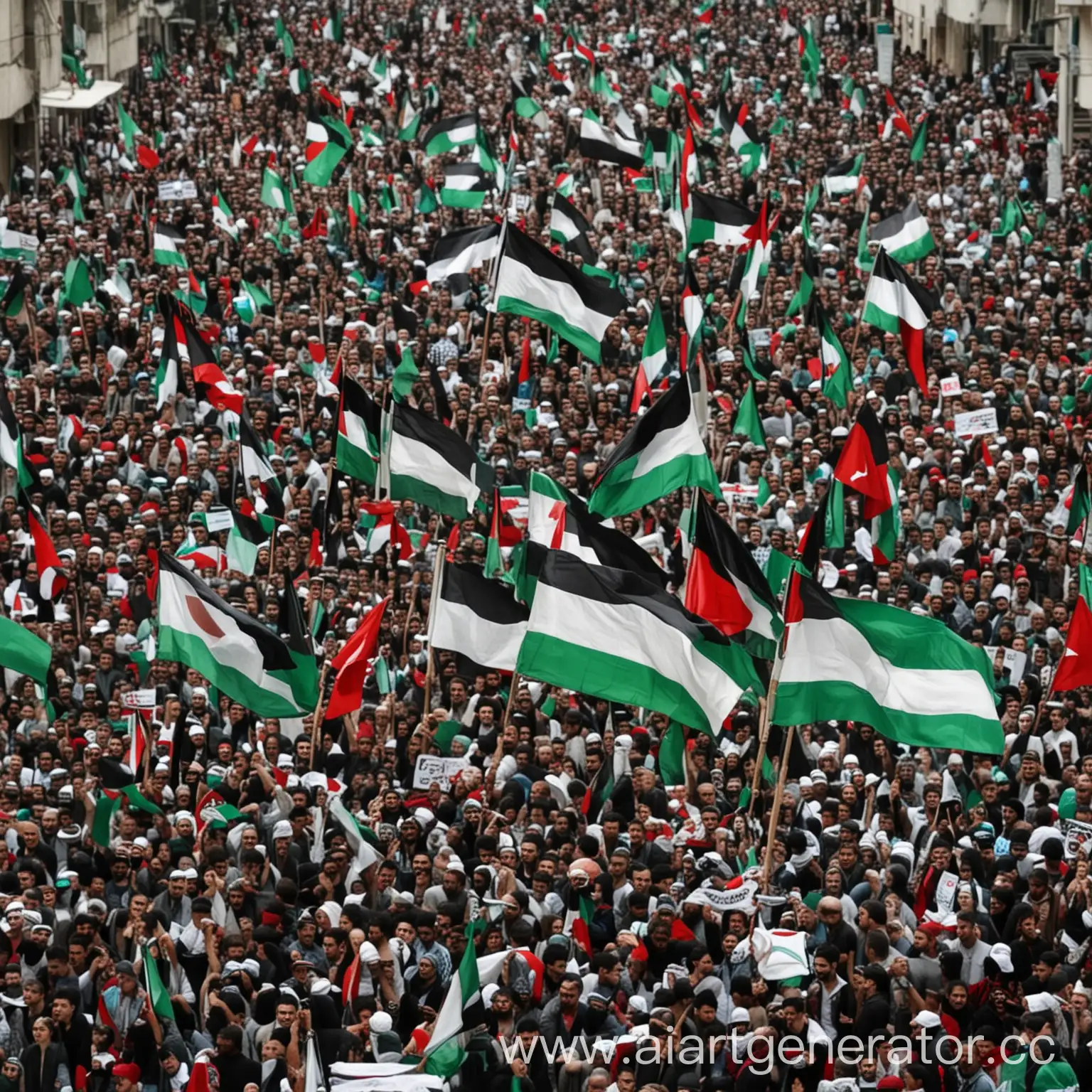 Supporters-Rallying-for-Palestines-Freedom