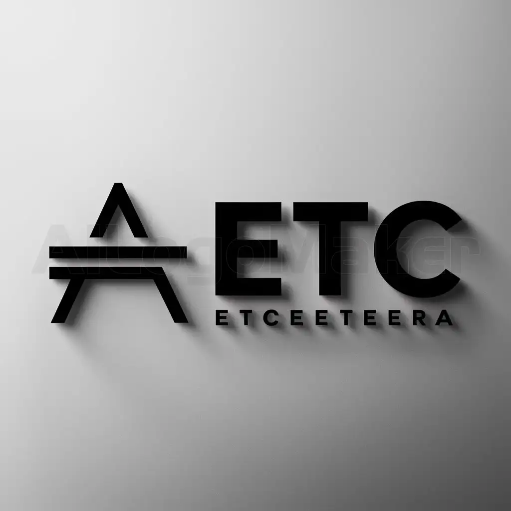 a logo design,with the text "ETC", main symbol:etcetera,Moderate,clear background
