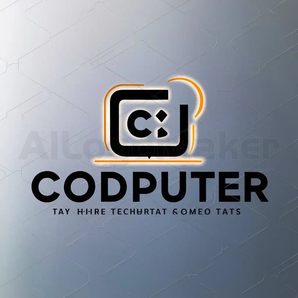 a logo design,with the text "codputer", main symbol:computer and software,Moderate,clear background