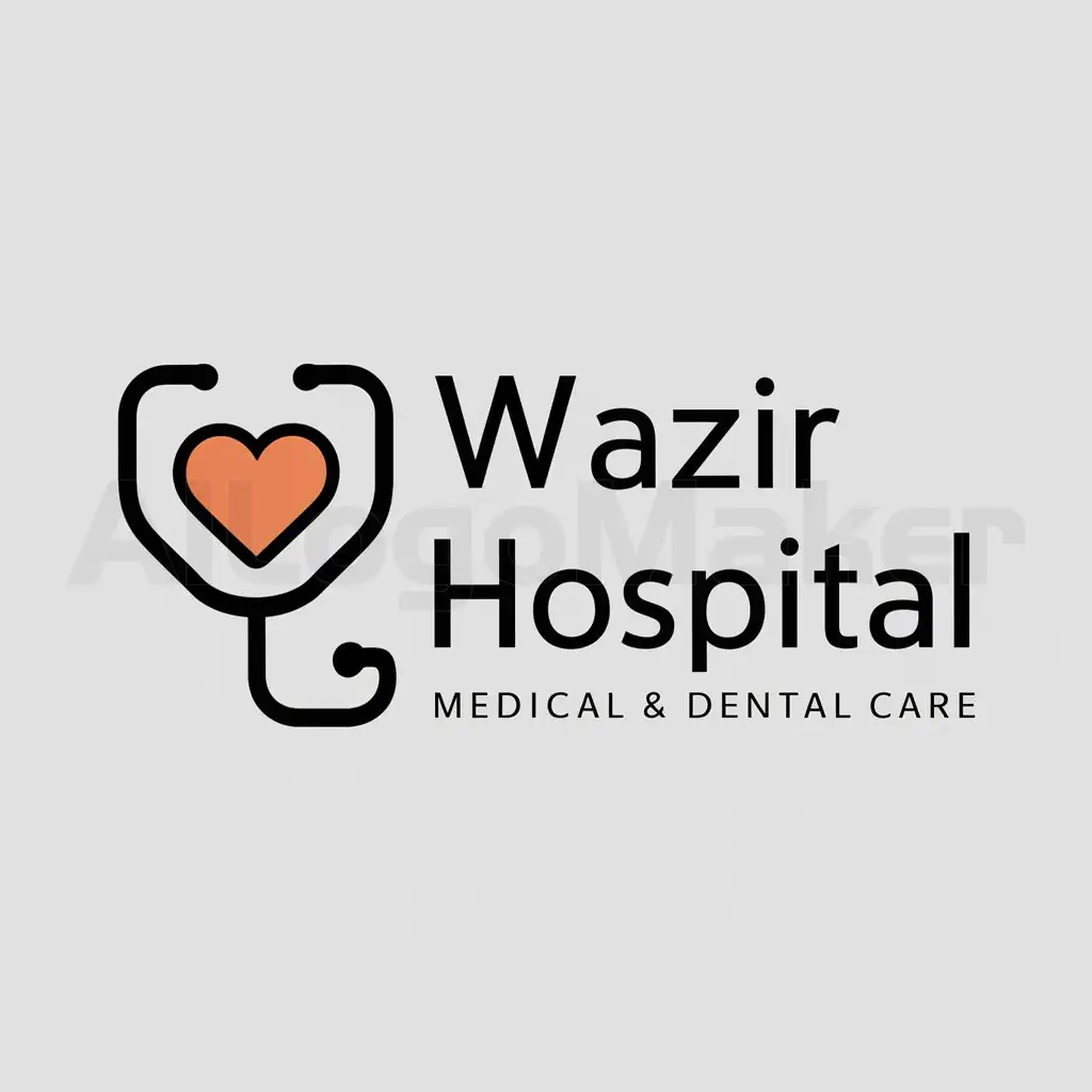 a logo design,with the text "wazir hospital", main symbol:make a symbol for hospital,complex,be used in Medical Dental industry,clear background