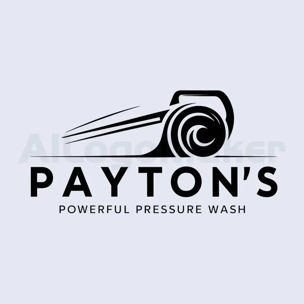 a logo design,with the text "Payton's Powerful Pressure Wash", main symbol:Pressure Washer,complex,be used in Others industry,clear background