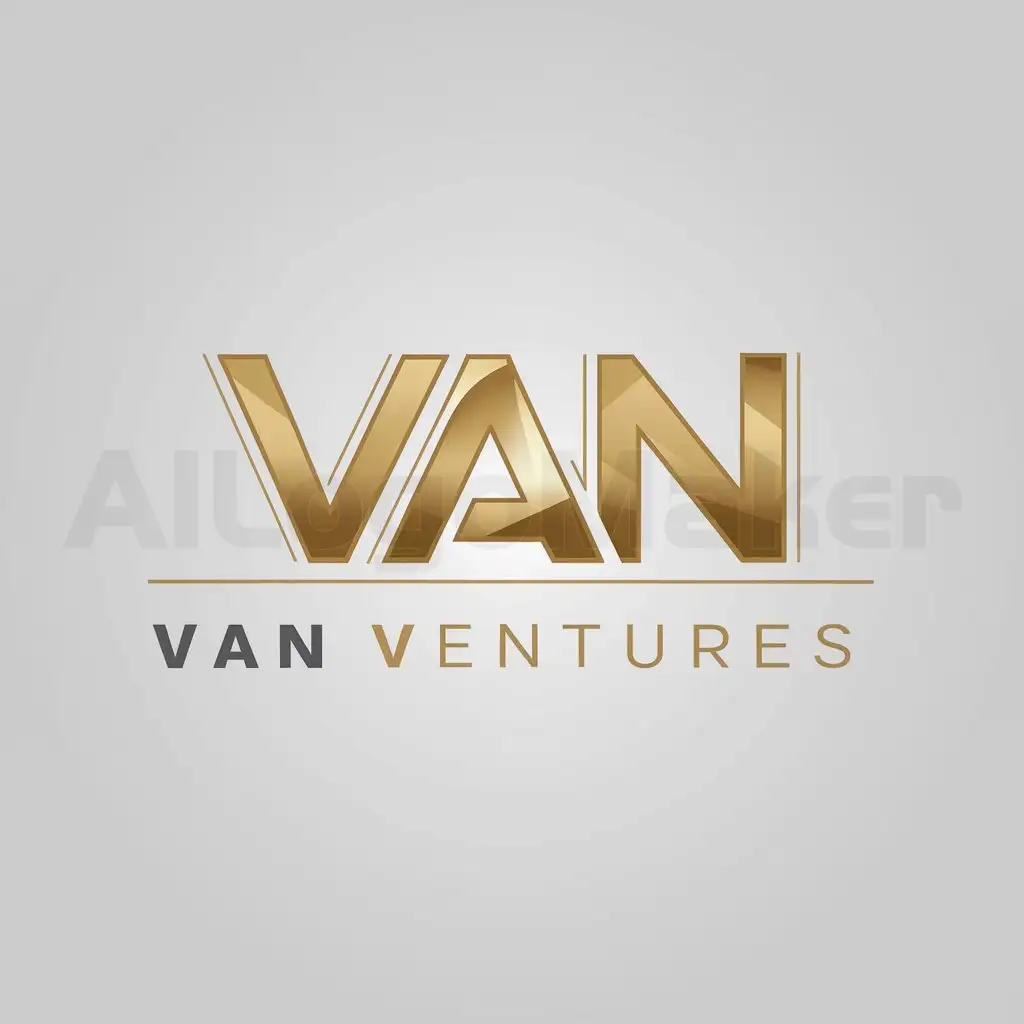 a logo design,with the text "VAN Ventures", main symbol:VAN Gold Gradient,Minimalistic,be used in  Others  industry,clear background