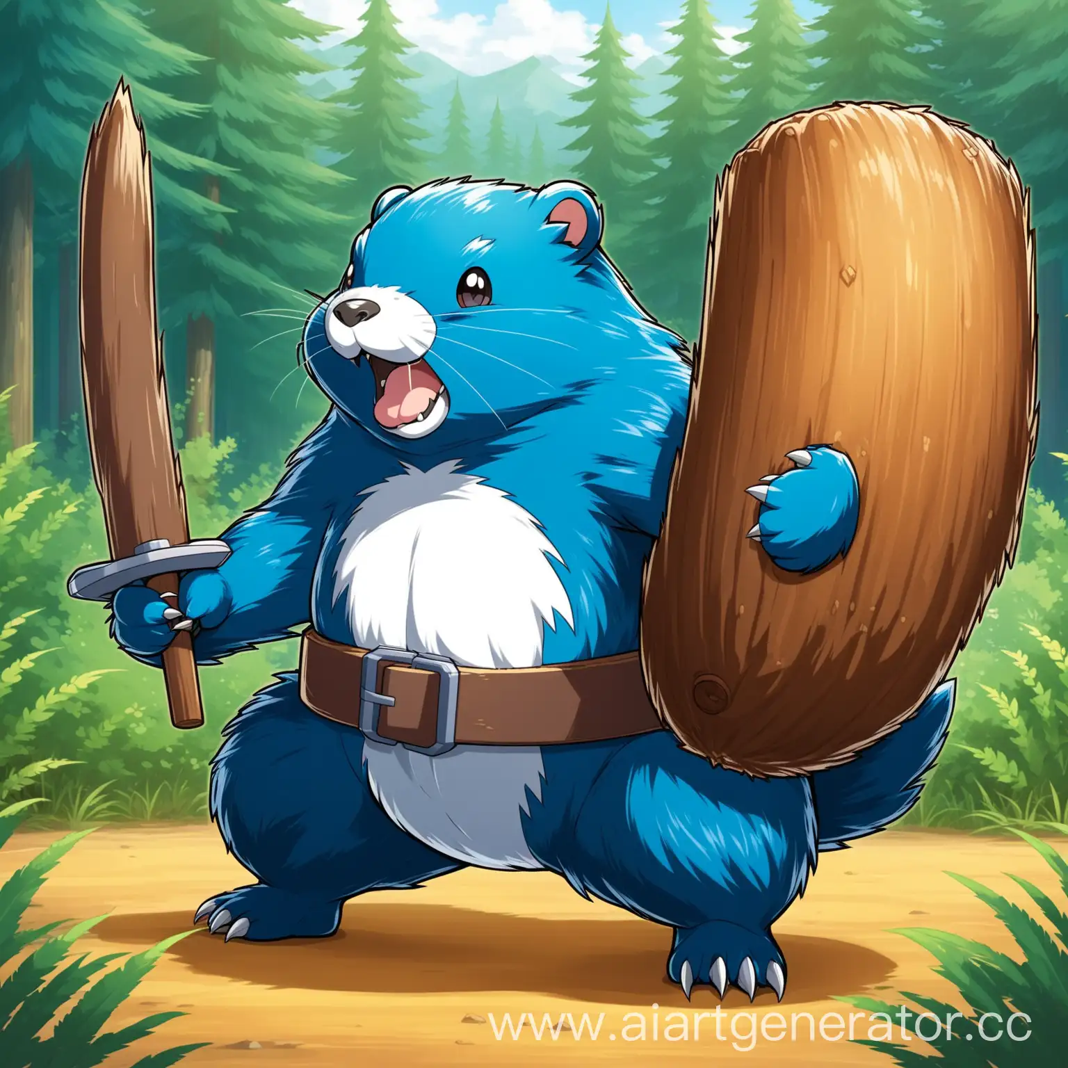 Pokemog-Logdrober-Majestic-Beaver-with-Construction-and-Combat-Skills