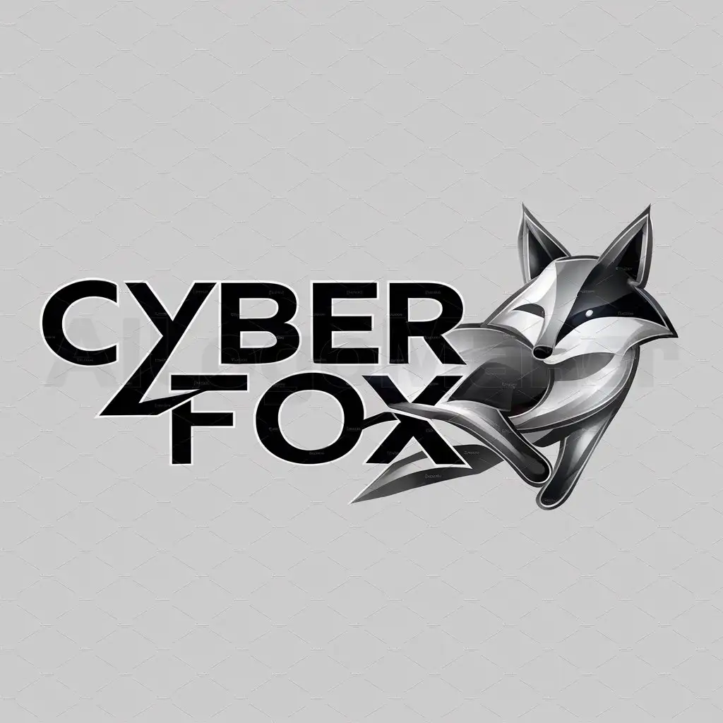 a logo design,with the text "CyberFox", main symbol:Fox,Moderate,be used in Futuriste industry,clear background