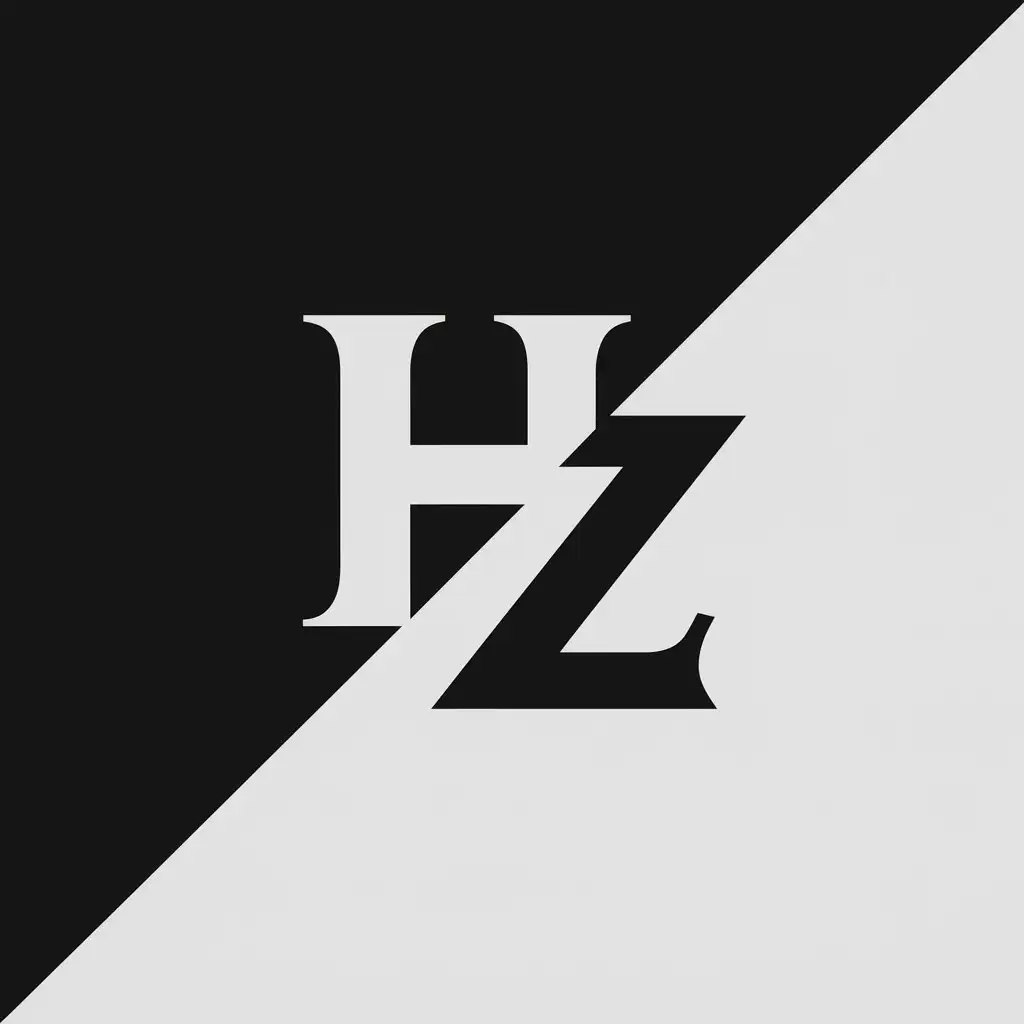Логотип huzeruk. Два цвета, чёрный и белый