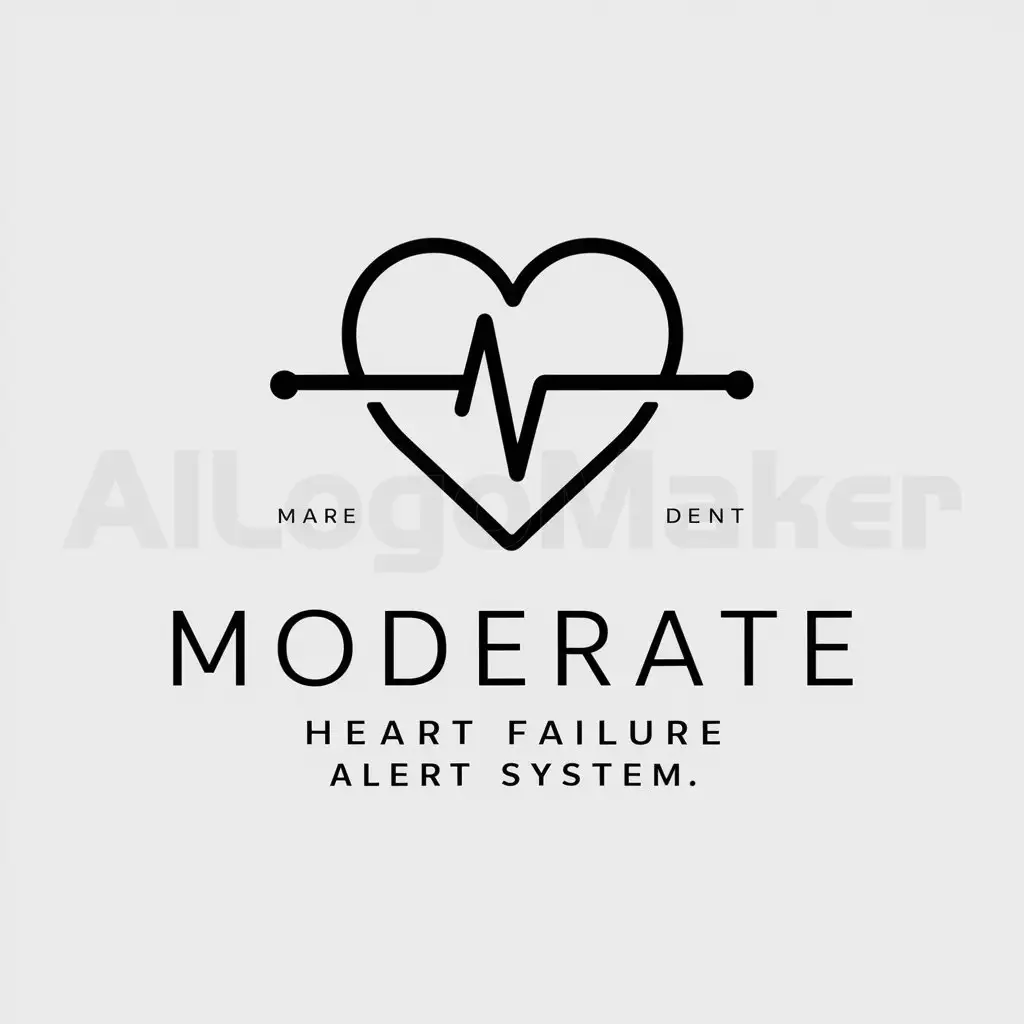 a logo design,with the text "Heart Failure Alert System", main symbol:heart,Moderate,be used in Medical Dental industry,clear background