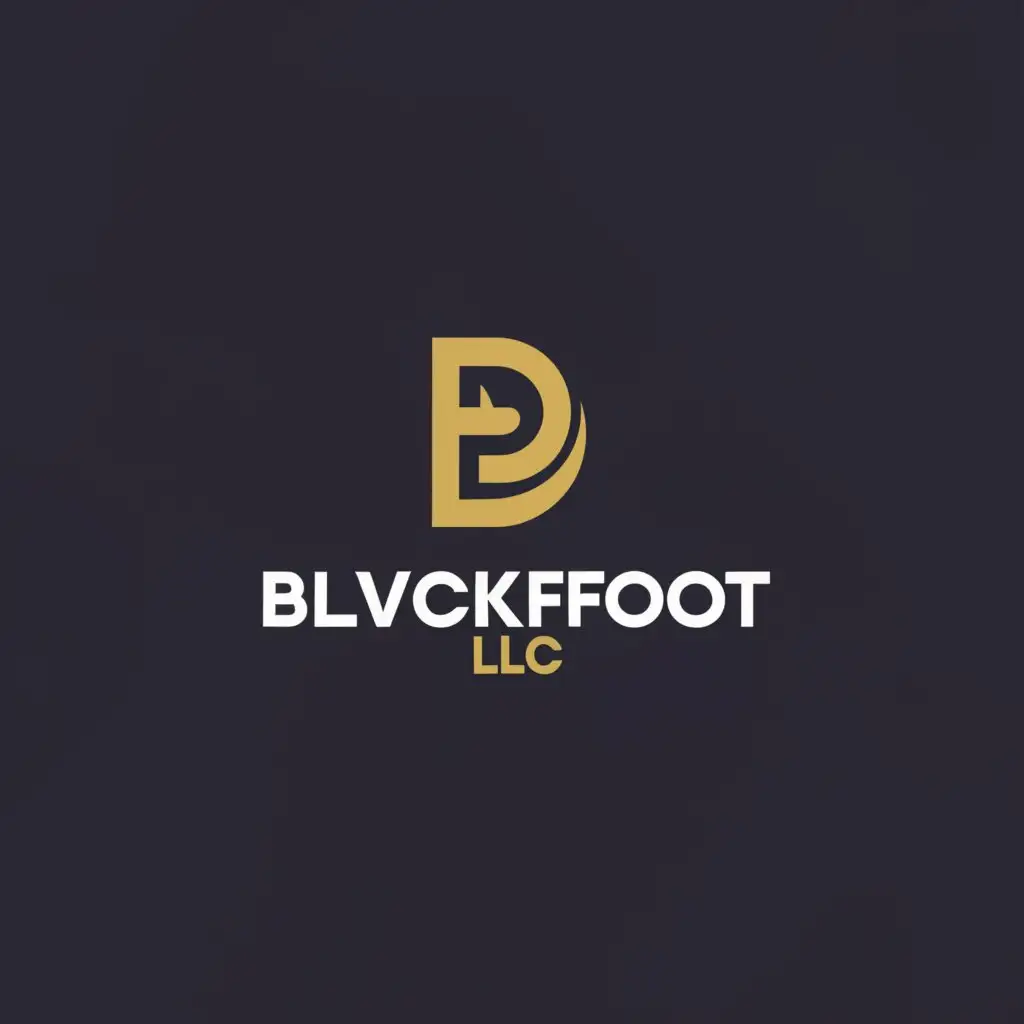 a logo design,with the text "blvckfoot llc", main symbol:letters,Moderate,be used in Retail industry,clear background