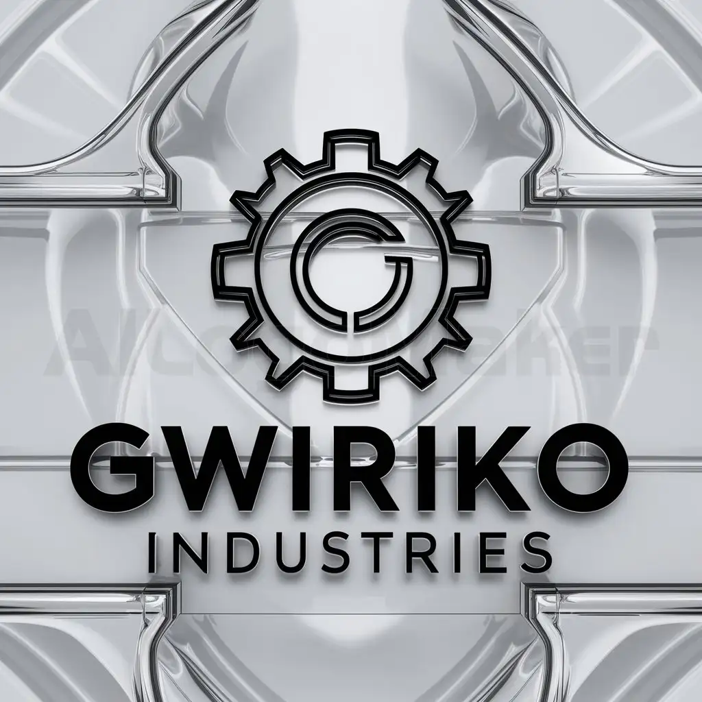 a logo design,with the text "GWIRIKO INDUSTRIES", main symbol:engrenage,complex,clear background