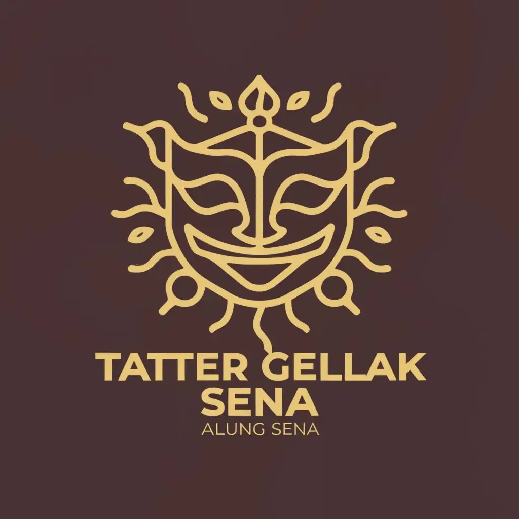 a logo design,with the text "teater gelak senja", main symbol:theatre,laugh, dusk,Moderate,be used in Entertainment industry,clear background