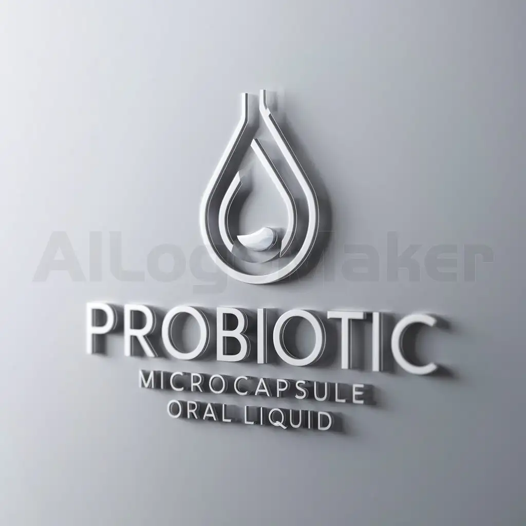 a logo design,with the text "probiotic microcapsule oral liquid", main symbol:oral liquid,Moderate,be used in Medical Dental industry,clear background