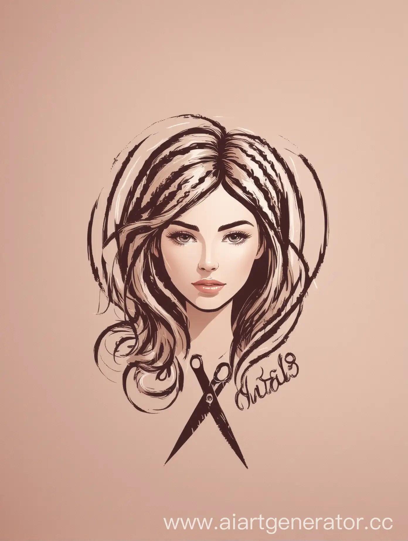 Elegant-Hair-Salon-Logo-Design-with-Scissors-and-Comb-in-Soft-Tones