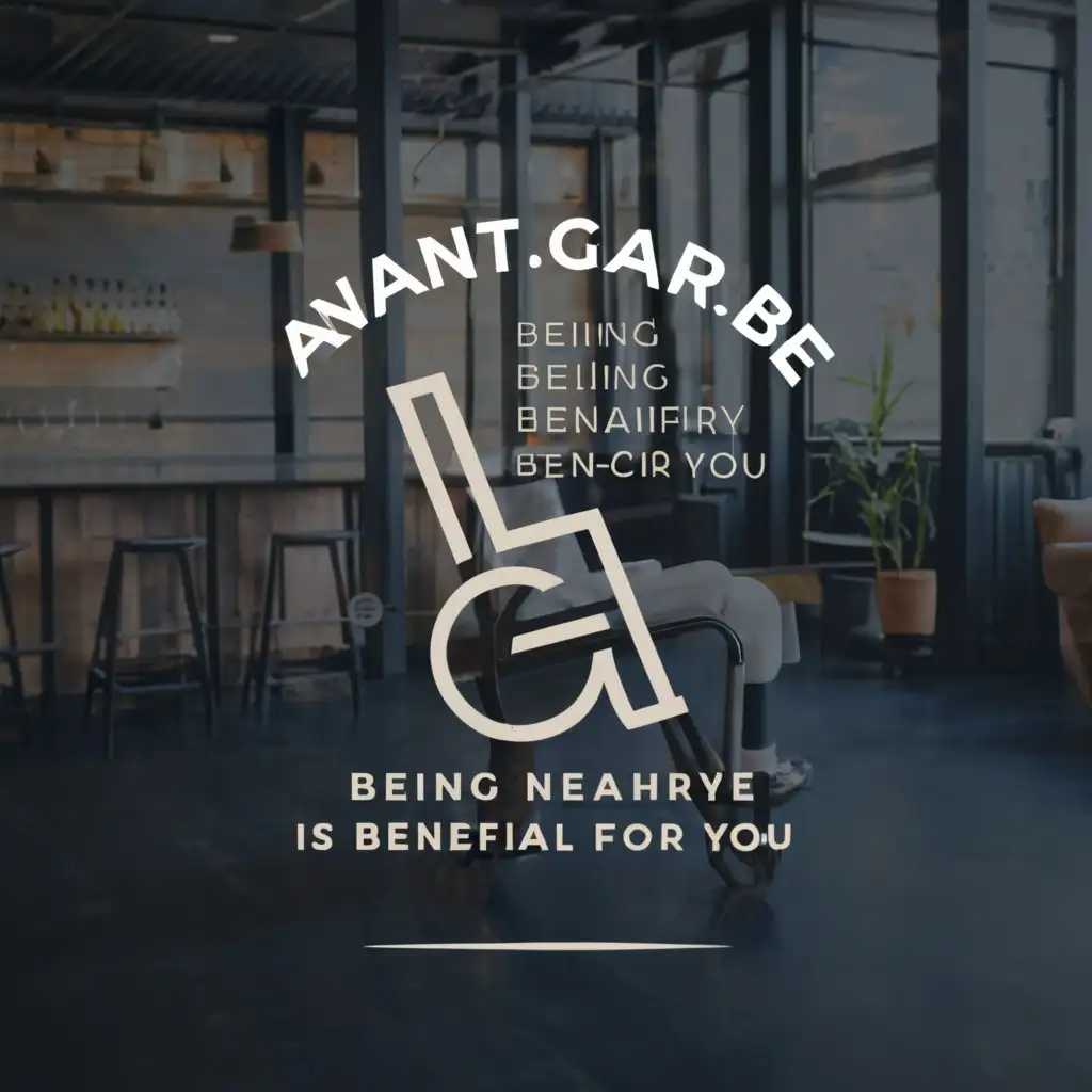 a logo design,with the text "Avant-garde, being nearby is beneficial for you", main symbol:Invalid chair,Minimalistic,be used in Others industry,clear background