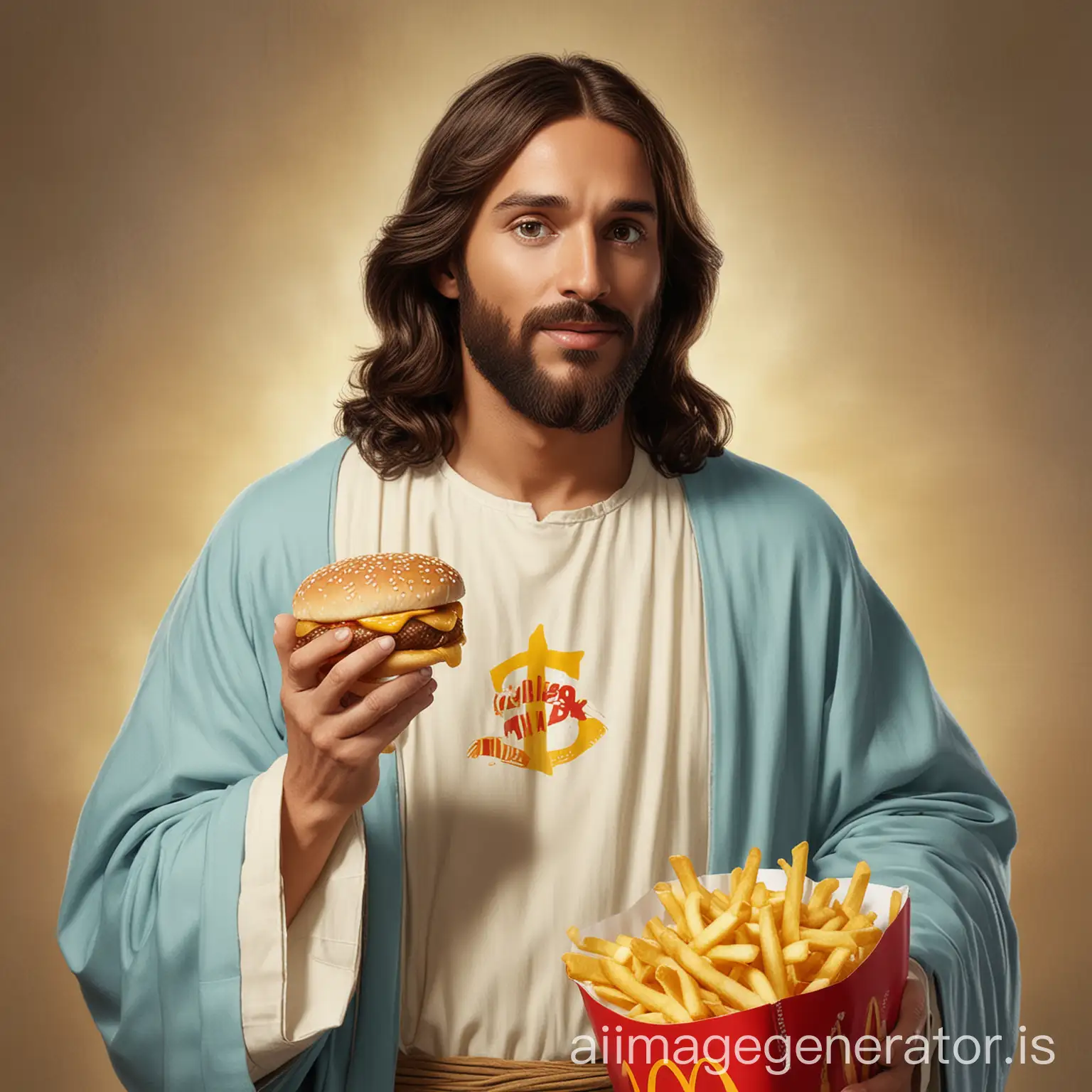 imagine if Jesus is eating macdonalds