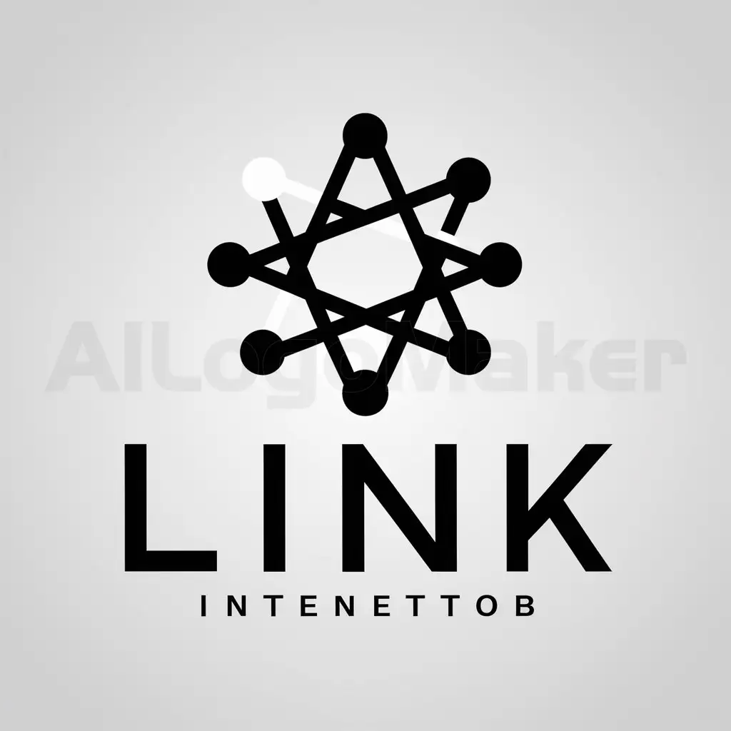 a logo design,with the text "link", main symbol:network, link,complex,be used in Internet industry,clear background