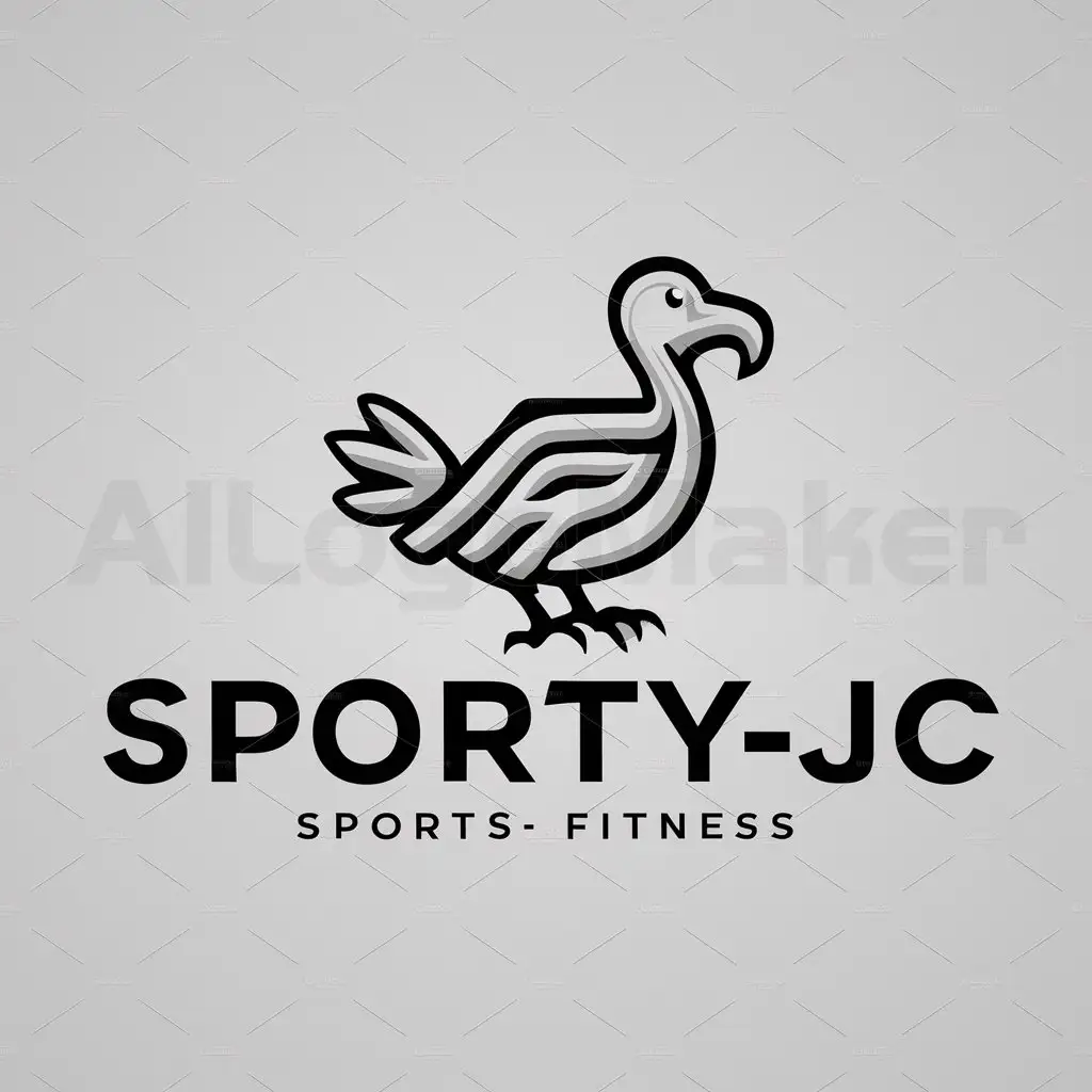 a logo design,with the text "Sporty-JC", main symbol:dodo,complex,be used in Sports Fitness industry,clear background