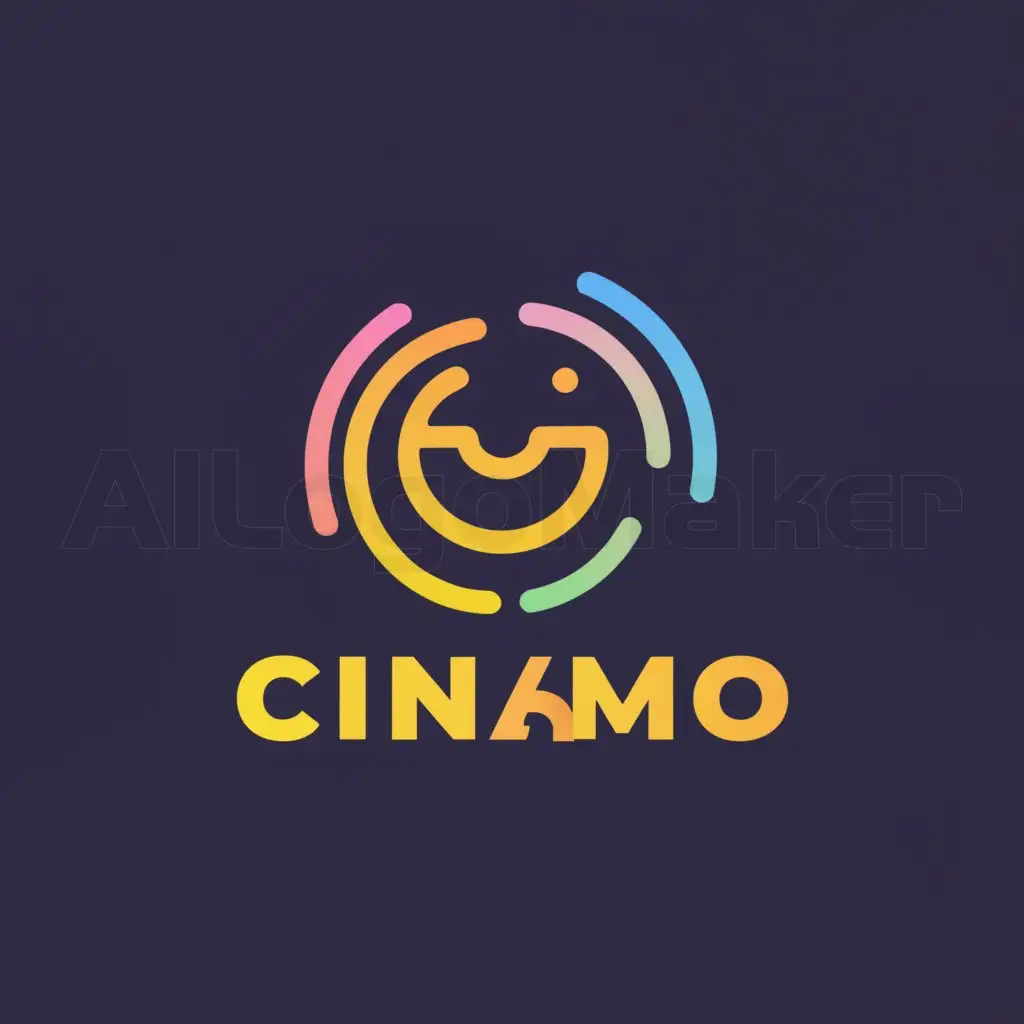 LOGO-Design-For-Cinamo-Playful-Comedy-Emblem-for-Entertainment-Industry