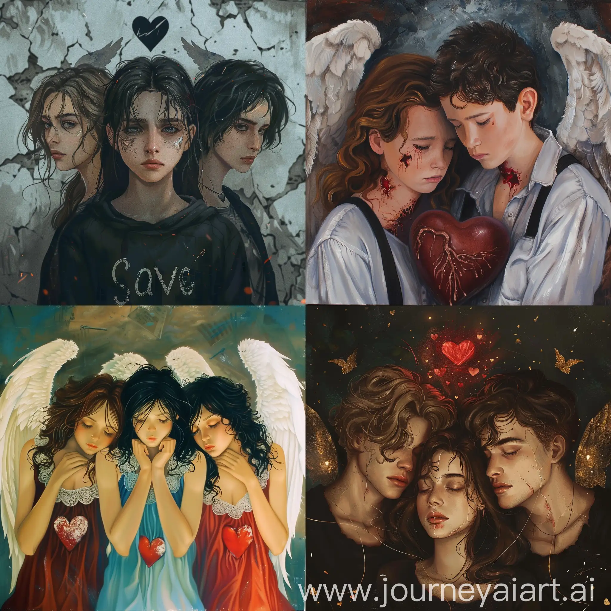Heartbroken-Teens-Embrace-Amidst-Angelic-Serenity