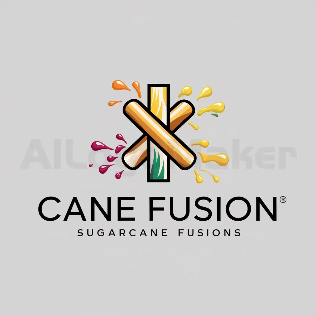 a logo design,with the text "Cane Fusion", main symbol:Sugarcane Fusions,Moderate,clear background