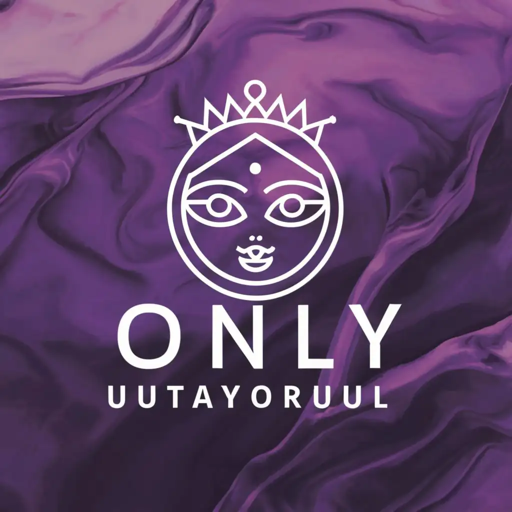 LOGO-Design-for-Only-Ultraviolet-Violet-Face-with-Color-Powder-in-a-Girly-Trendy-Makeup-Style-for-Beauty-Spas