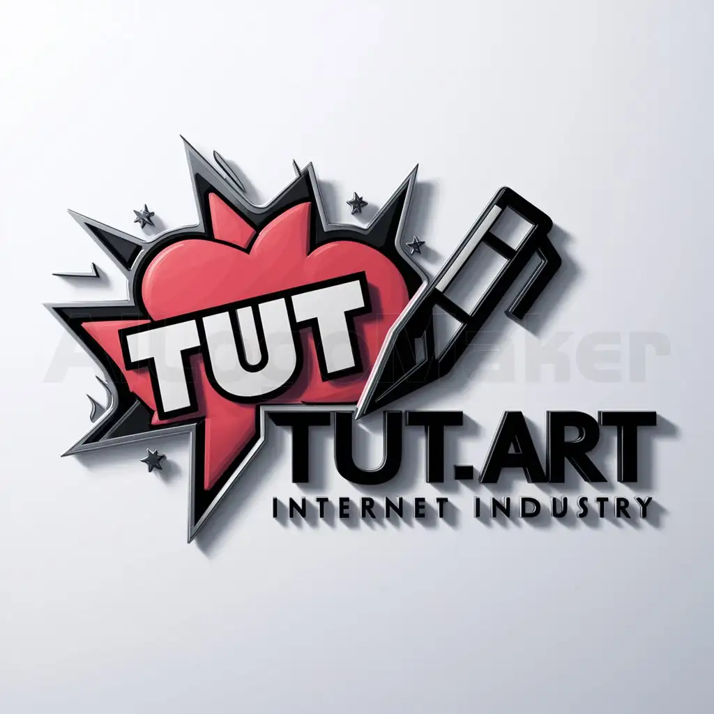 a logo design,with the text "Tut_art
", main symbol:in the anime style comics



,complex,be used in Internet industry,clear background