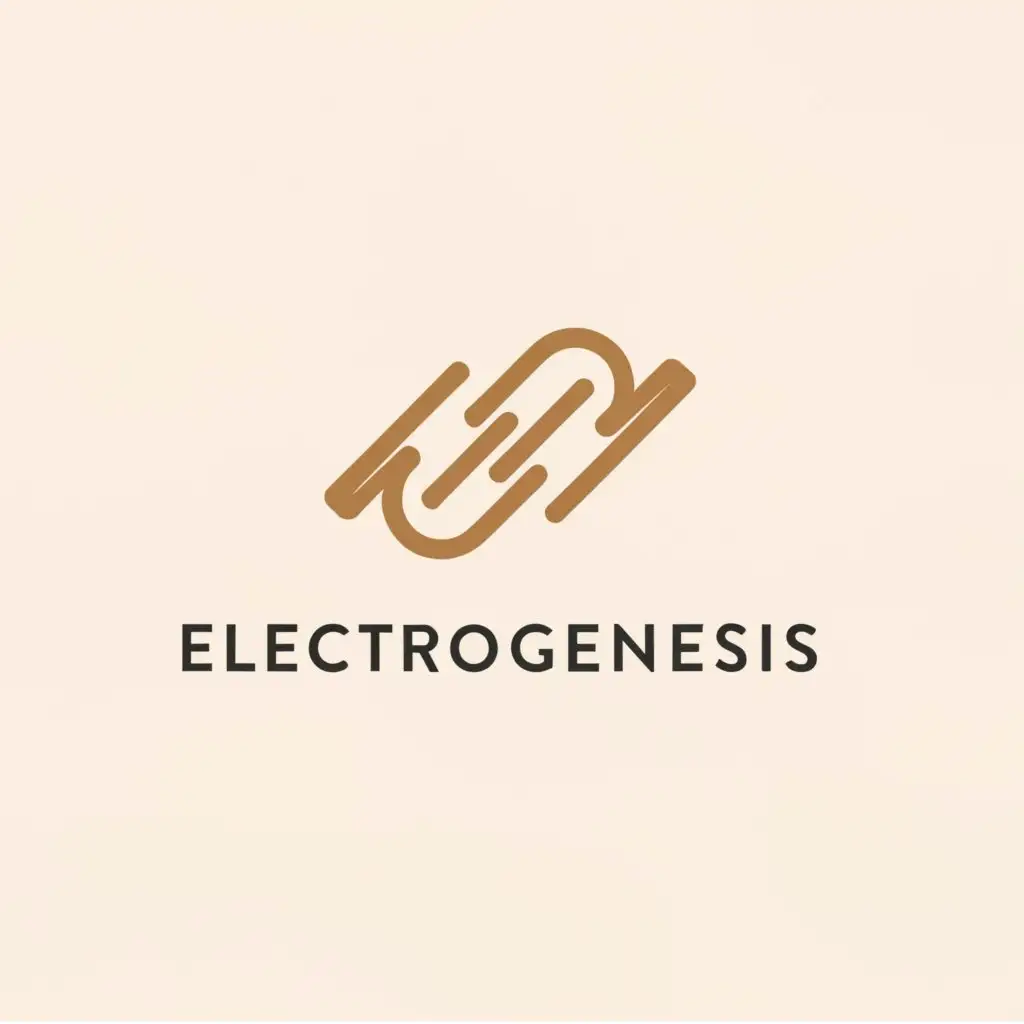 a logo design,with the text "ElectroGenesis", main symbol:text
beige color
without lightning,Moderate,be used in Retail industry,clear background