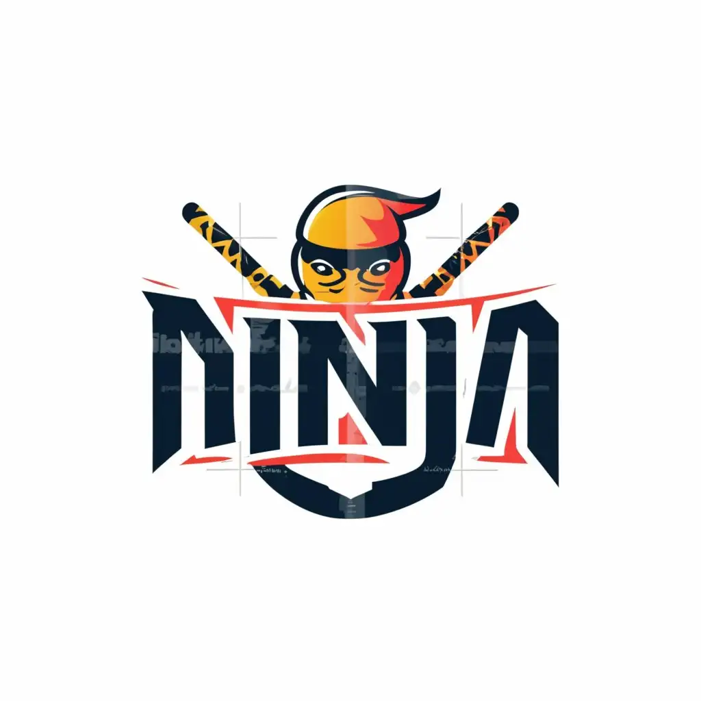 Logo-Design-For-Ninja-Dynamic-Ninja-Symbol-on-Clean-Background