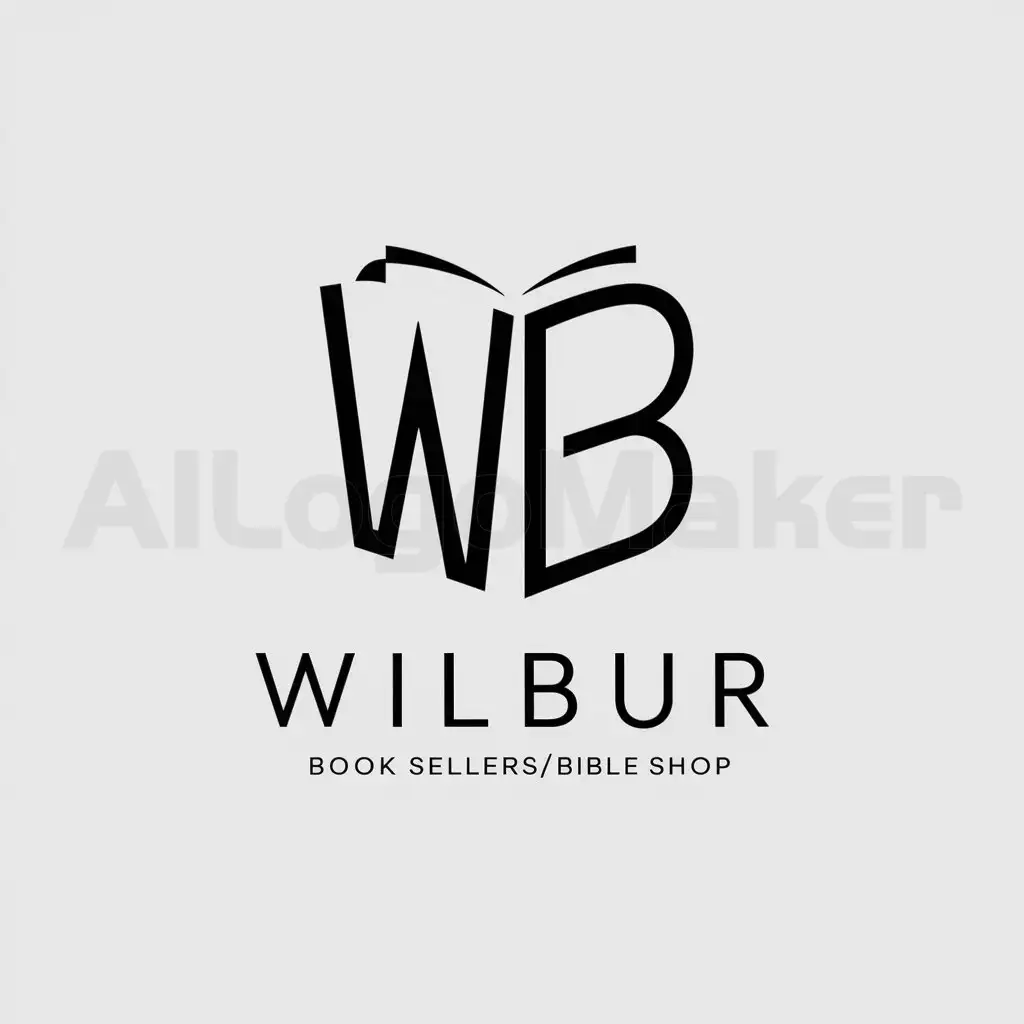 LOGO-Design-For-Wilbur-Book-Sellers-Minimalistic-Text-Logo-on-Clear-Background