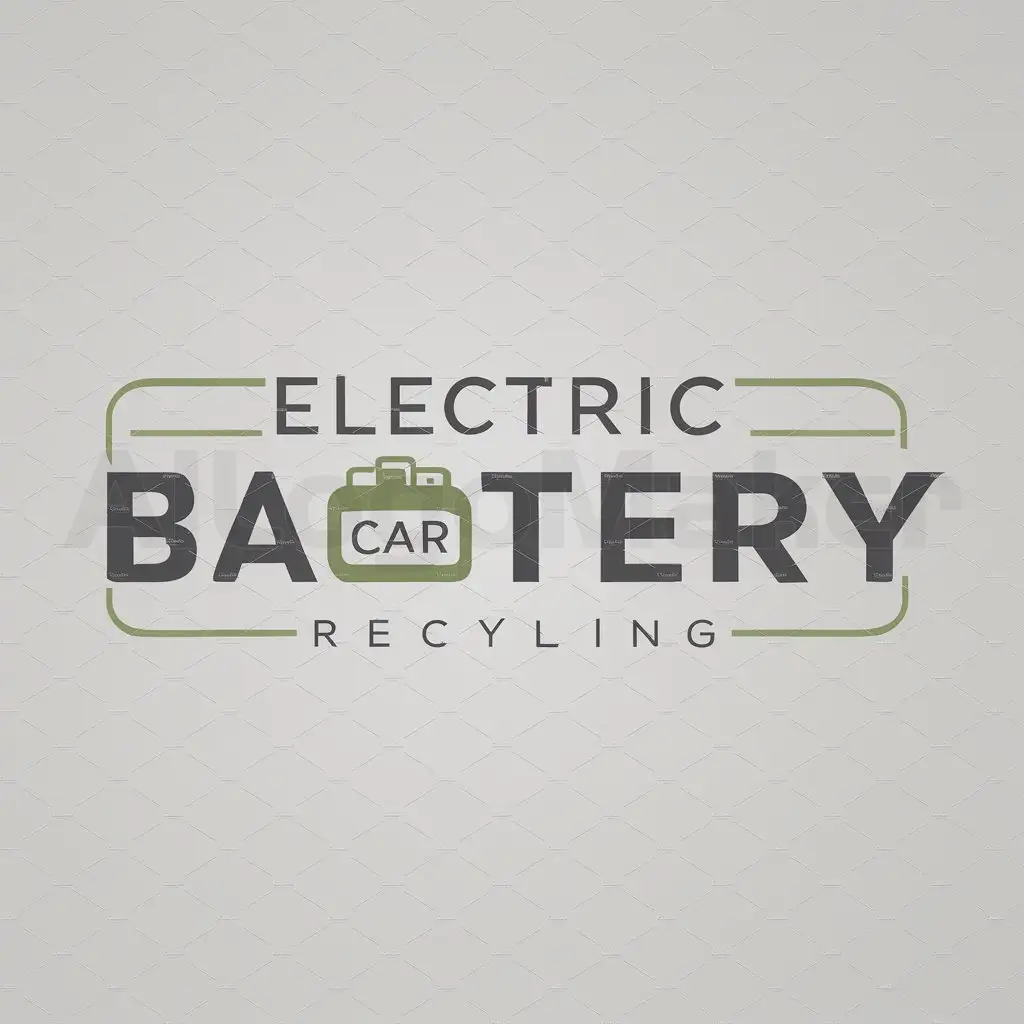 a logo design,with the text "electric car battery recycling", main symbol:electric car battery,Moderate,be used in Technology industry,clear background